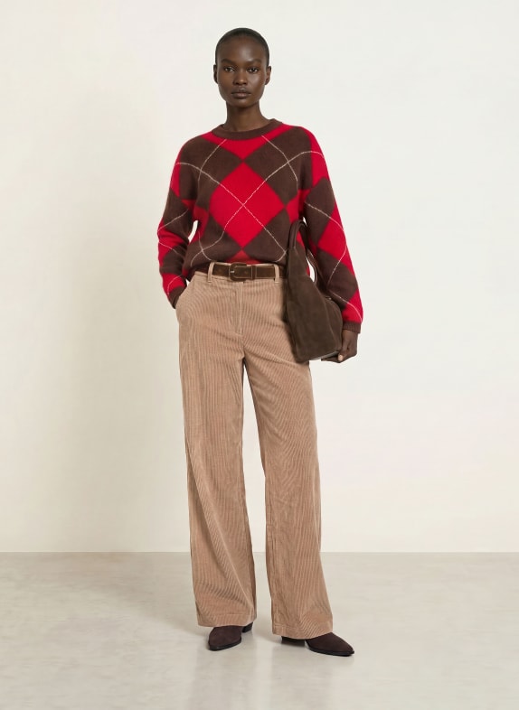CAMBIO Marlene broek AMELIE van corduroy BEIGE