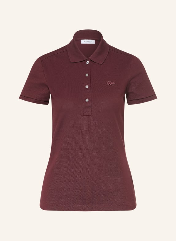 LACOSTE Polo en piqué MARRON FONCÉ