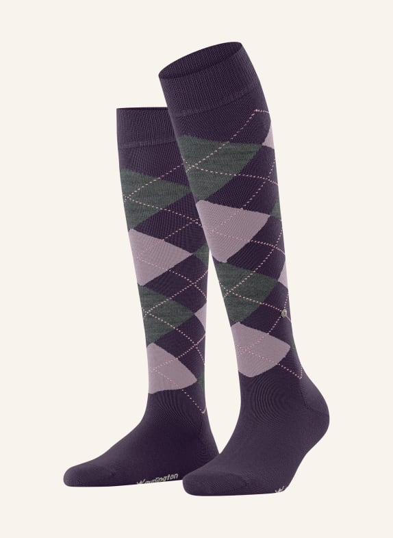 Burlington MARYLEBONE Knee-high socks 8761 wineberry