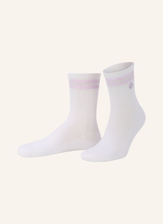 lululemon Chaussettes de sport DAILY ESSENTIAL BLANC / LILAS CLAIR