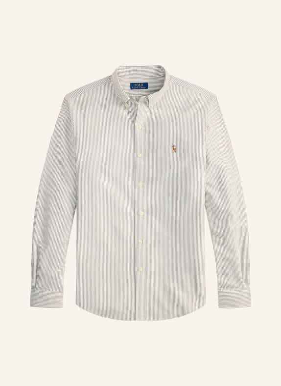 POLO RALPH LAUREN Custom Fit Shirt WHITE / TAUPE