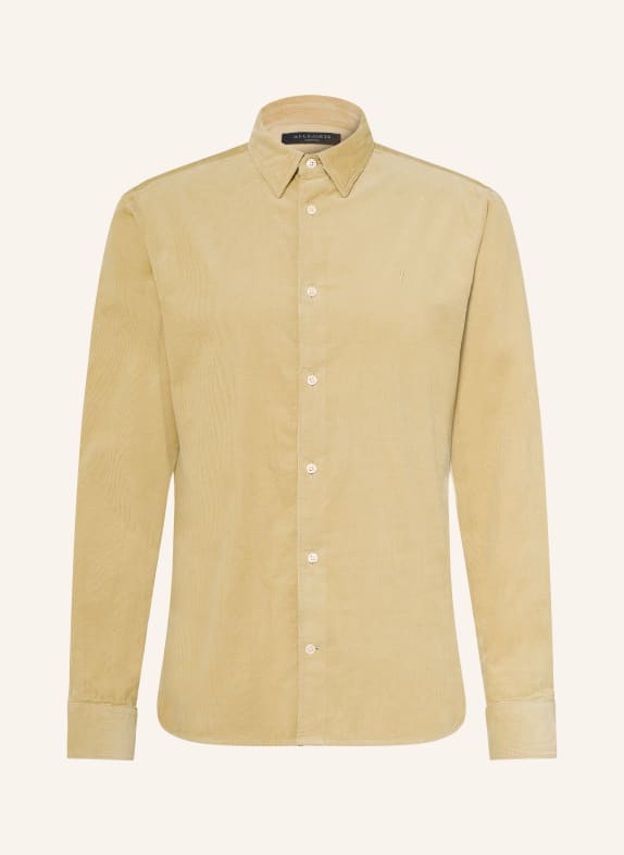 ALLSAINTS Koszula sztruksowa BIRCHWOOD slim fit JASNOBRĄZOWY