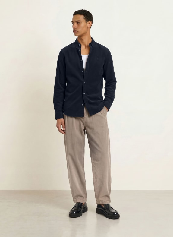 ALLSAINTS Cordoverhemd BIRCHWOOD Slim Fit DONKERBLAUW
