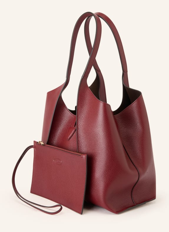 TOD'S Tas met zakje DONKERROOD