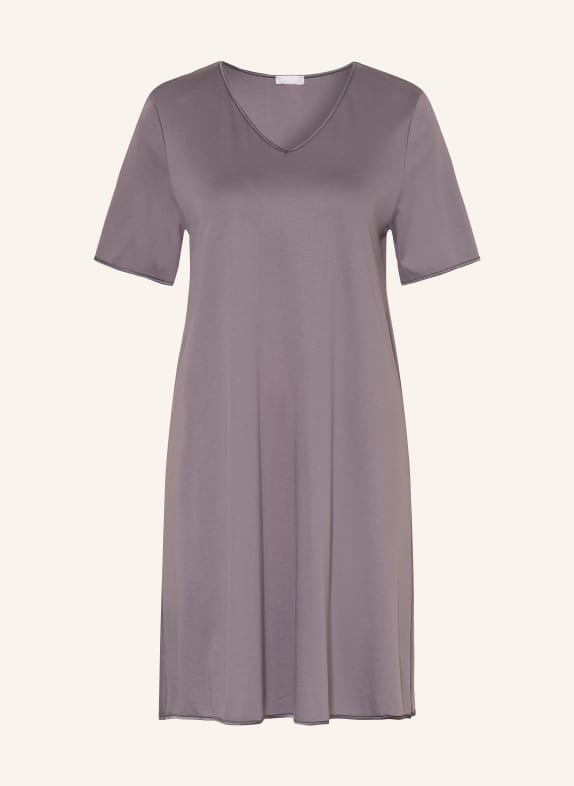 HANRO Chemise de nuit COTTON SILK GRIS FONCÉ