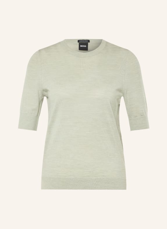 BOSS Knit shirt FARBELLA LIGHT GREEN