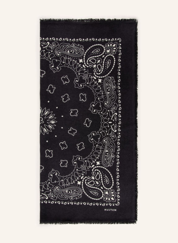 KUJTEN Cashmere-Tuch HACHIKO SCHWARZ / WEISS