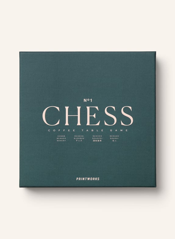 PRINTWORKS Bordspil CLASSIC CHESS MØRKEGRØN / LYSEORANGE