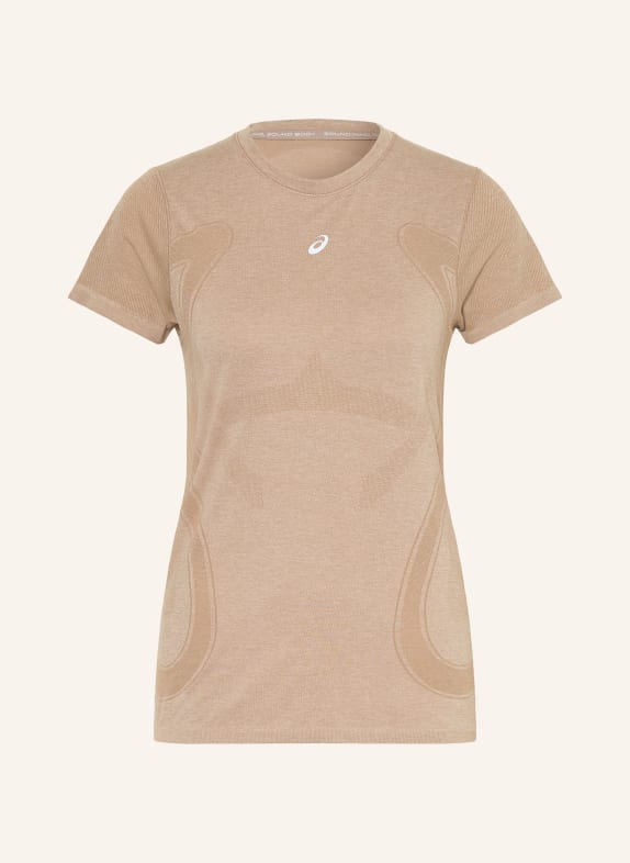 ASICS ROAD SEAMLESS SS running shirt BEIGE