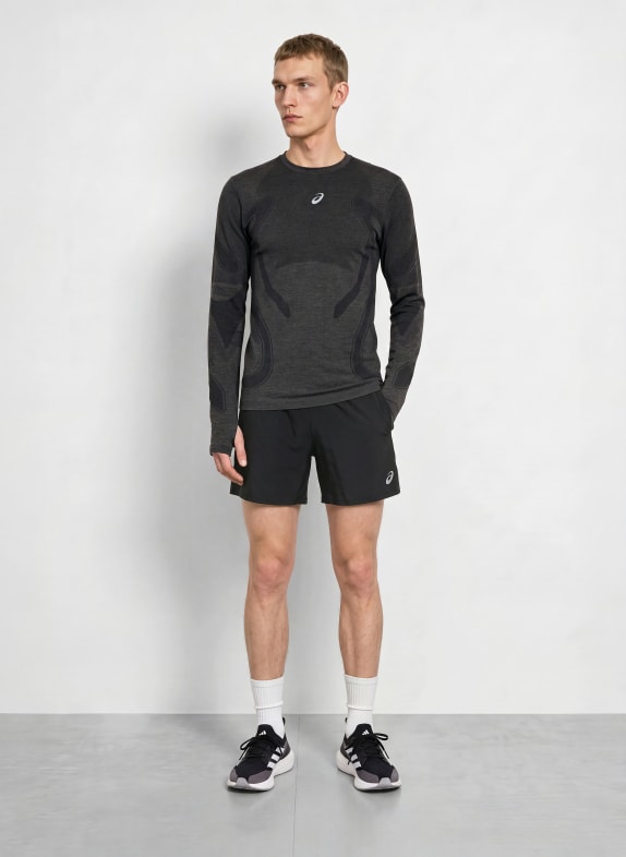 ASICS Hardloopshirt ROAD SEAMLESS LS ZWART / DONKERGRIJS