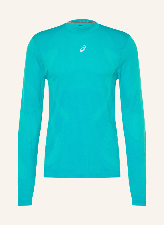 ASICS ROAD SEAMLESS LS running shirt NEON TURQUOISE