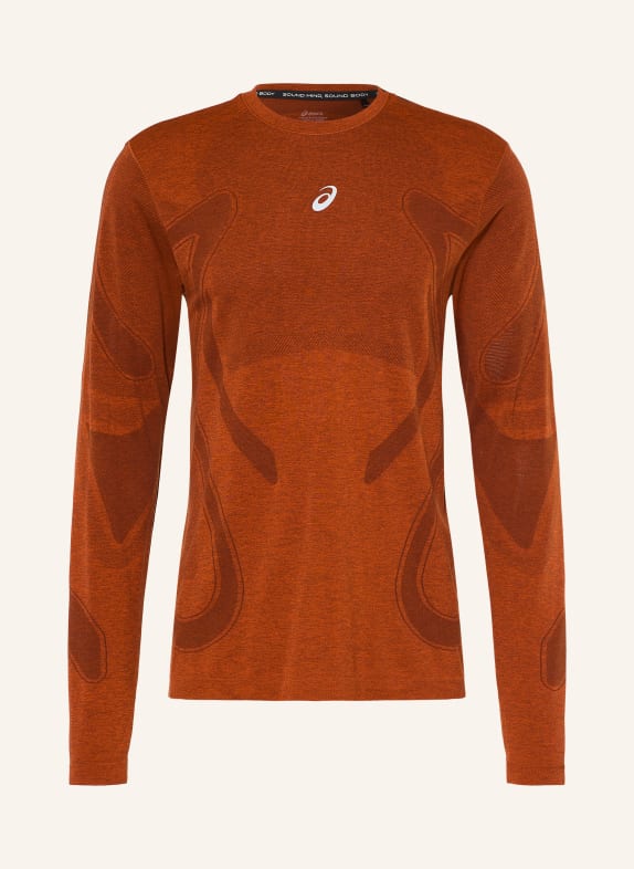 ASICS ROAD SEAMLESS LS running shirt RED / DARK RED