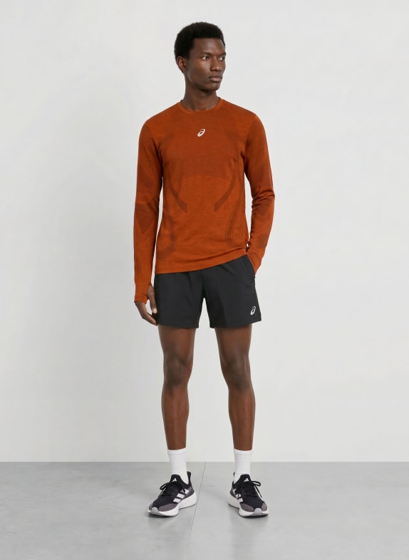 ASICS Hardloopshirt ROAD SEAMLESS LS ROOD / DONKERROOD