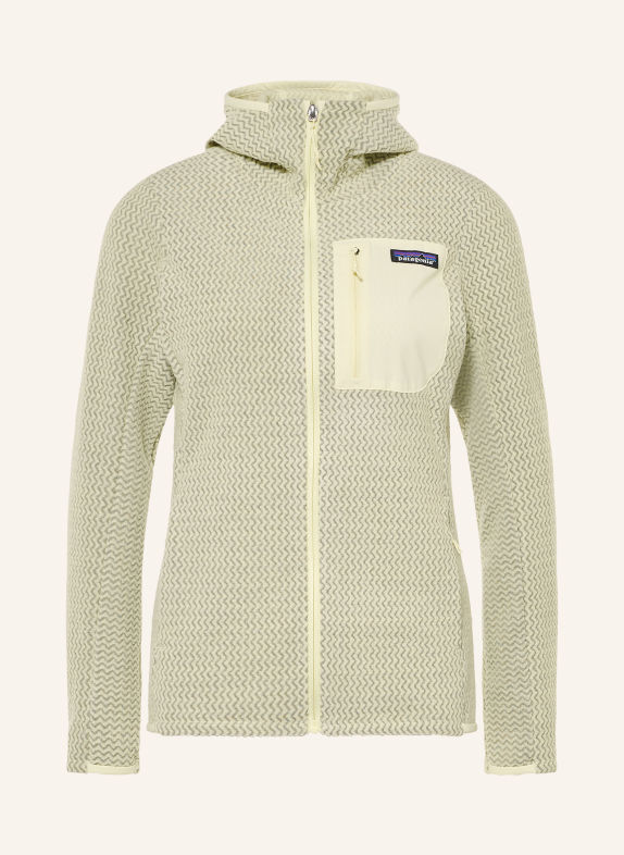 patagonia Fleecejacke R1® AIR HELLGRÜN / HELLGELB