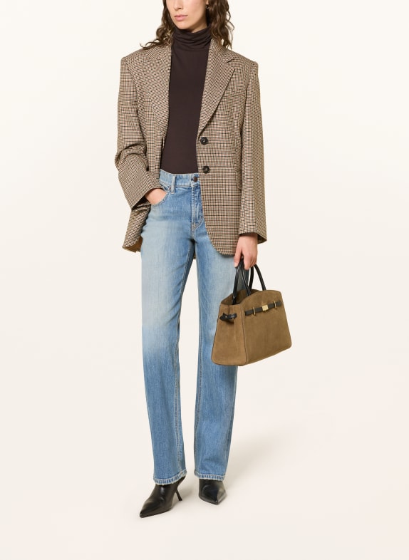 DEMELLIER Handtas THE HUDSON MARRON FONCÉ / GOUD / ZWART