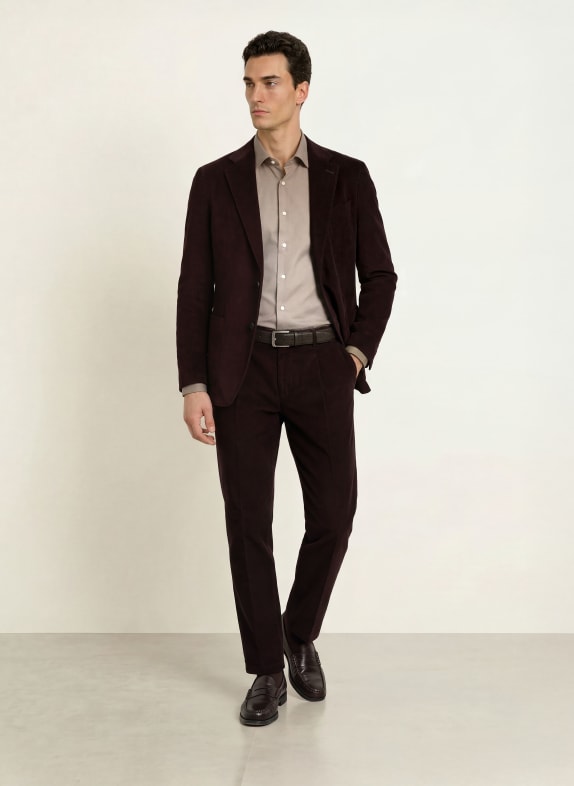 windsor. Pantaloni de costum SILVI Shaped Fit din velur 630 Lt/Pastel Red 630