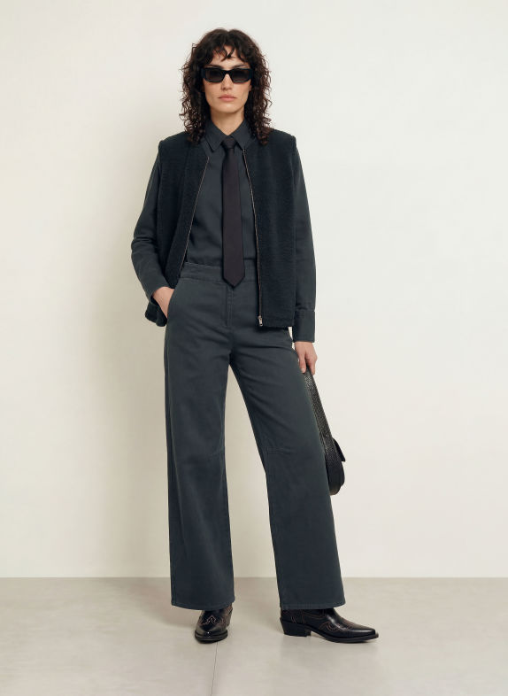 SAMSØE  SAMSØE Teddyfell-vest SAAUTUMNS DONKERBLAUW