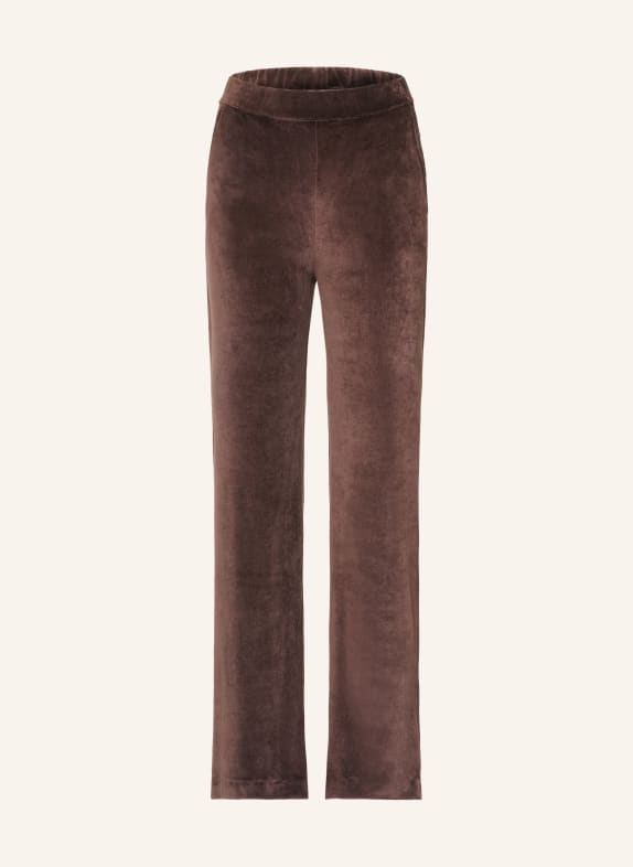 MAJESTIC FILATURES Velvet pants DARK BROWN