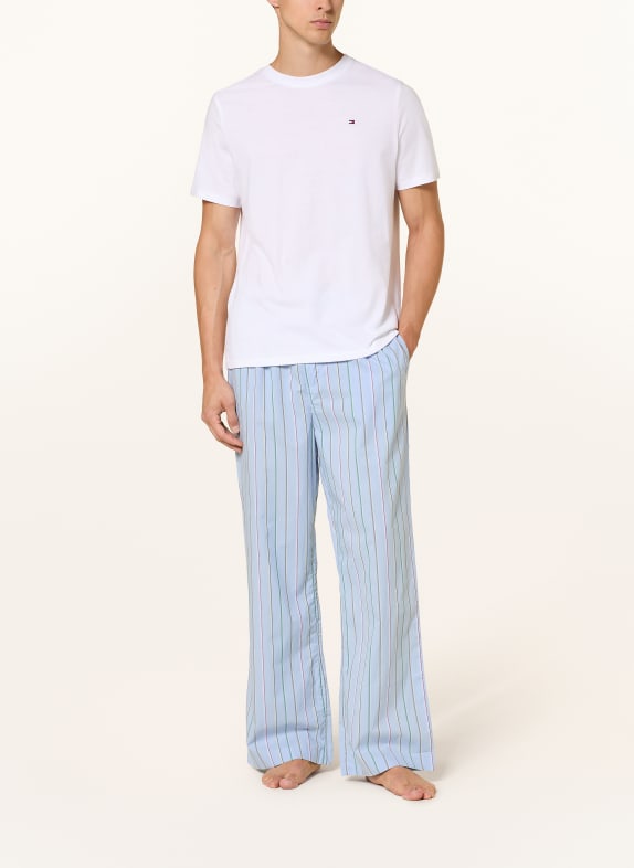 TOMMY HILFIGER Pyjamasbyxor LJUSBLÅ / GRÖN / VIT