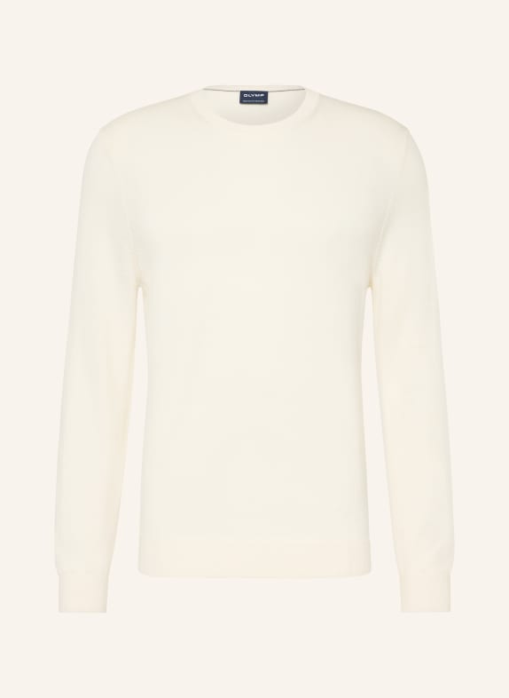 OLYMP Pullover aus Merinowolle WEISS