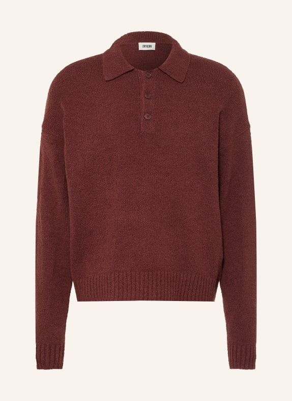 DRYKORN Bouclé sweater BEKKET DARK RED