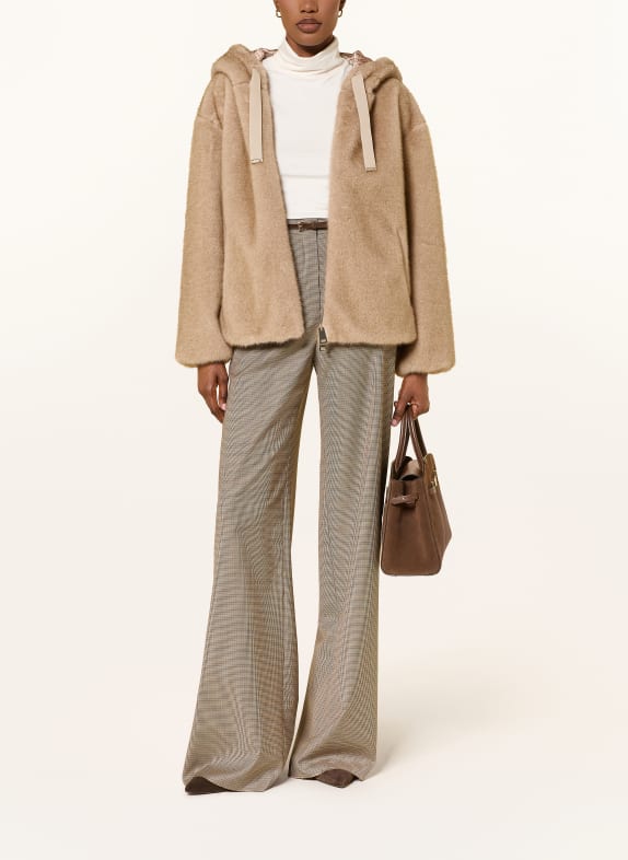 HERNO Veste en fausse fourrure MARRON CLAIR