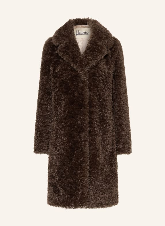 HERNO Teddy jacket BROWN