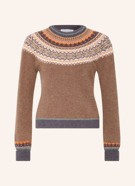 ERIBÉ Pullover ALPINE BRAUN / COGNAC / WEISS