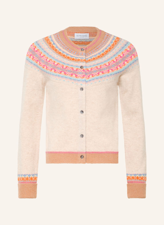 ERIBÉ Strickjacke ALPINE ECRU / PINK / ORANGE