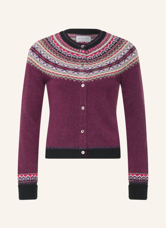 ERIBÉ Strickjacke ALPINE DUNKELLILA / LILA / OLIV