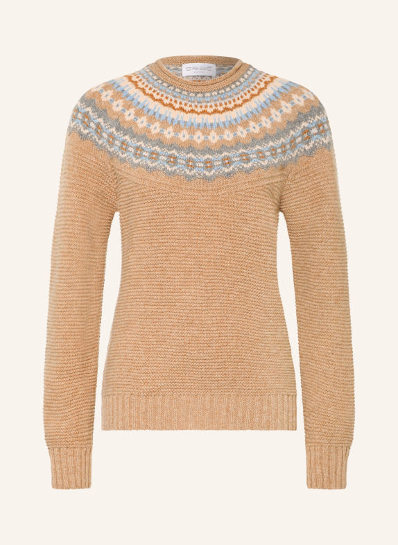ERIBÉ Pullover STONEYBREK BEIGE / GRAU / HELLBLAU