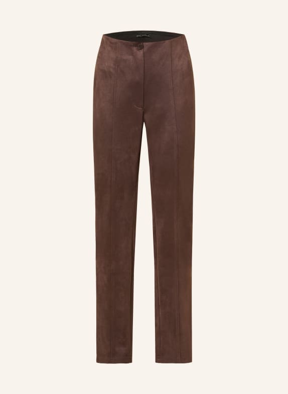 Betty Barclay Leather-look pants DARK BROWN
