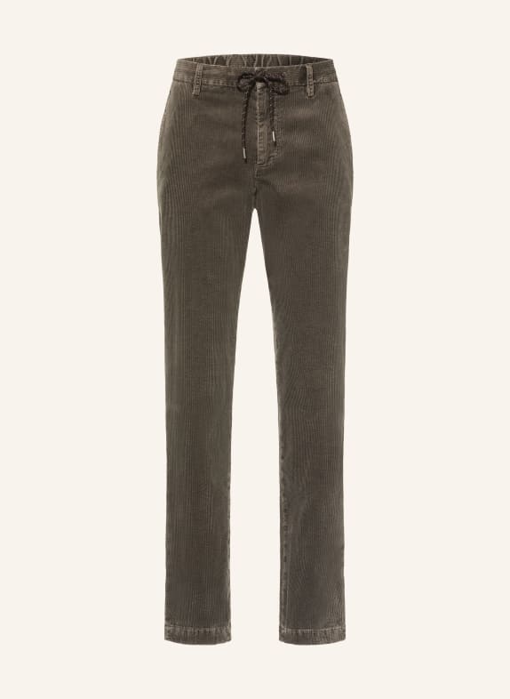 ALBERTO Cordhose JUMP im Jogging-Stil Slim Fit GRÜN