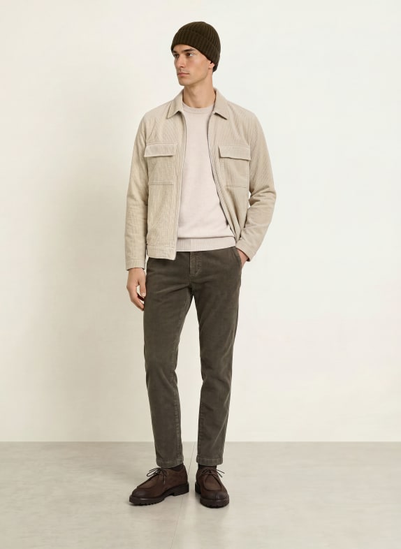 ALBERTO Corduroybroek JUMP in joggingstijl Slim Fit GROEN