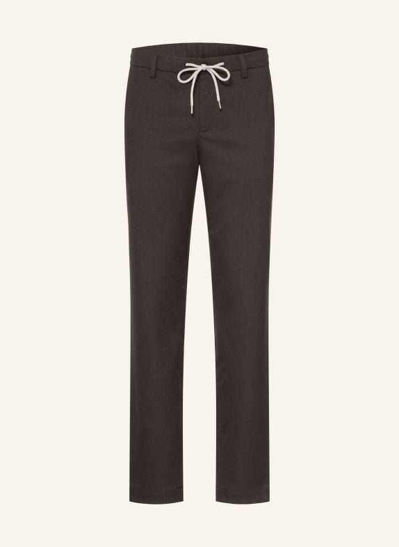 ALBERTO Chino JUMP im Jogging-Stil Slim Fit DUNKELBRAUN
