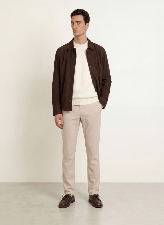 ALBERTO Chino LOU-NEW WOOL LOOK Regular Fit GRIJS / LICHTGRIJS