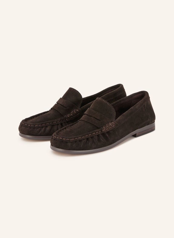 INUOVO Penny loafers DARK BROWN