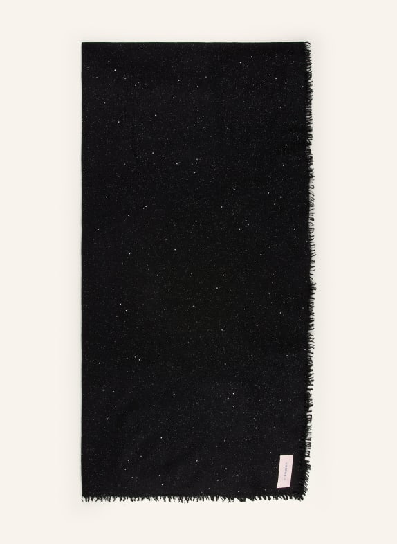 PURSCHOEN Écharpe en cachemire à paillettes NOIR