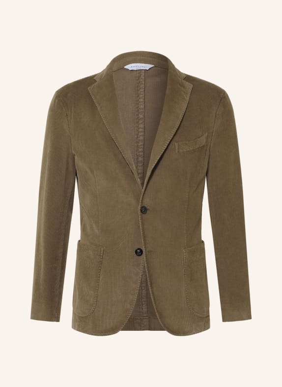BOGLIOLI Sacou extra slim fit din velur 464 taupe