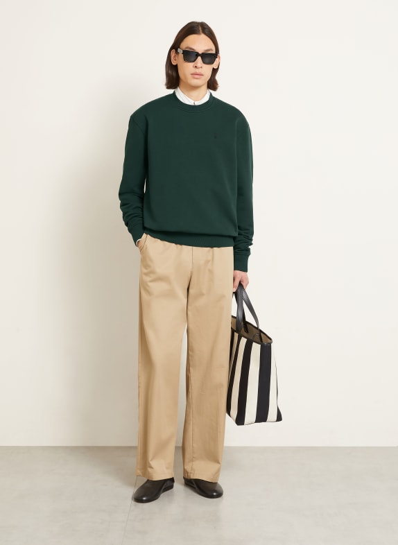 AMI PARIS Sweatshirt MOLLETON DUNKELGRÜN