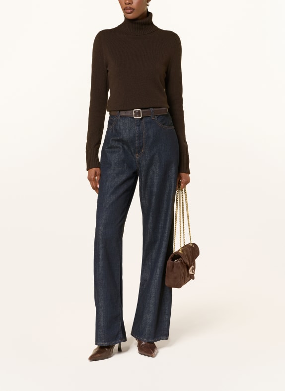 FTC CASHMERE Trui met col van kasjmier MARRON FONCÉ
