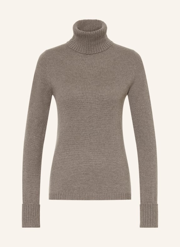 FTC CASHMERE Pull à col roulé en cachemire TAUPE