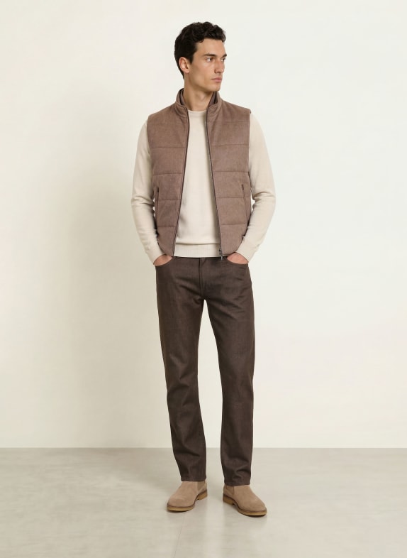 MAURIZIO  BALDASSARI Kasjmier vest ICON BEIGE