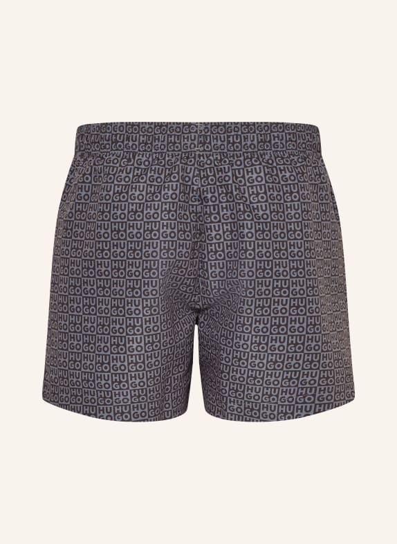HUGO Zwemshort AARON ZWART / GRIJS