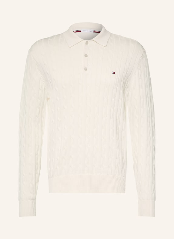 TOMMY HILFIGER Knitted polo shirt ECRU
