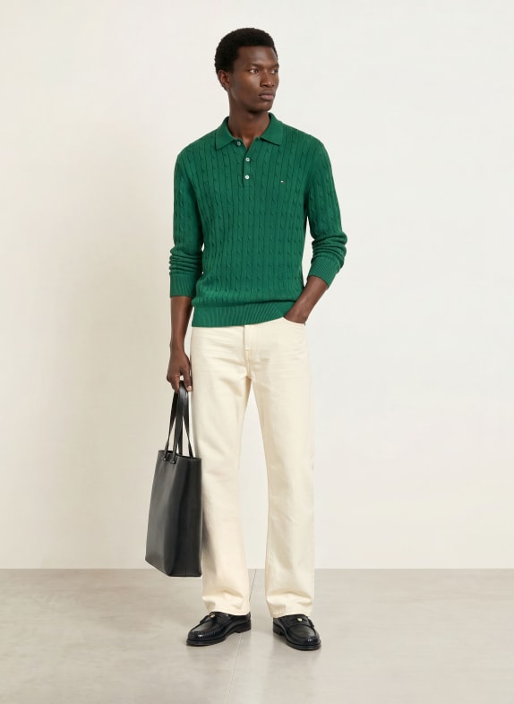 TOMMY HILFIGER Gebreid poloshirt GROEN