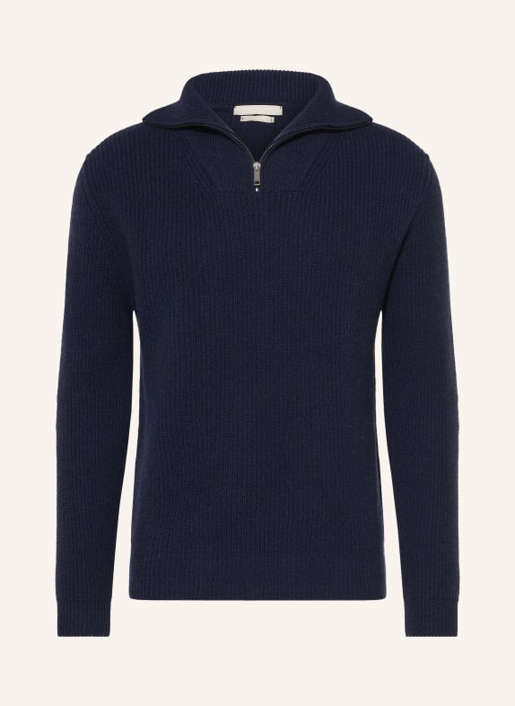 DANIELE FIESOLI Cashmere half-zip sweater DARK BLUE