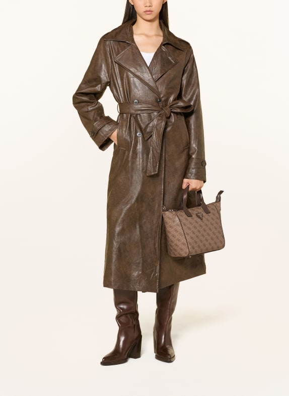 GUESS Håndtaske FOLLIE SMALL BEIGE / BRUN / TAUPE