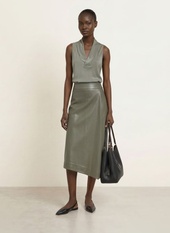 BOSS Blouse BOLARU van zijde GROEN