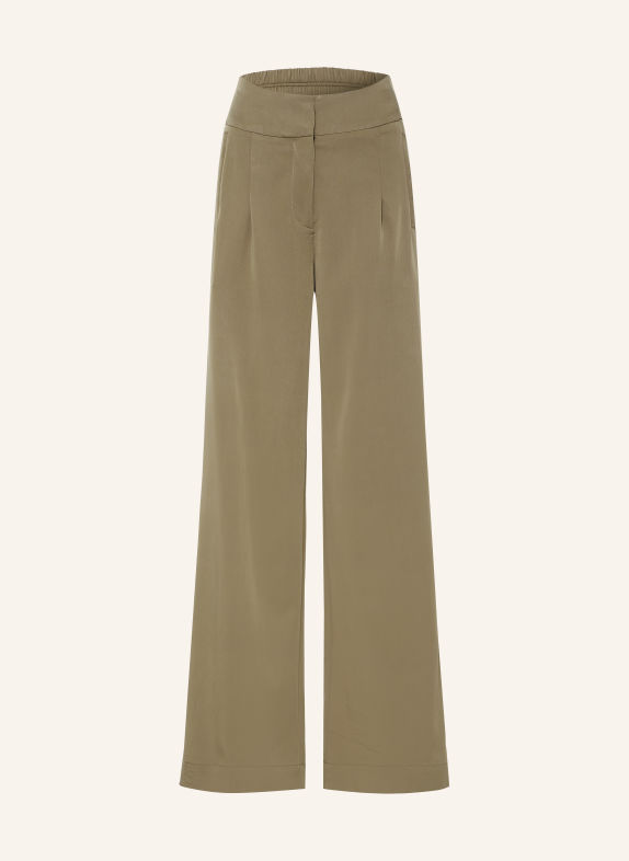 BOSS Spodnie z materiału marlowego TARIMA KHAKI